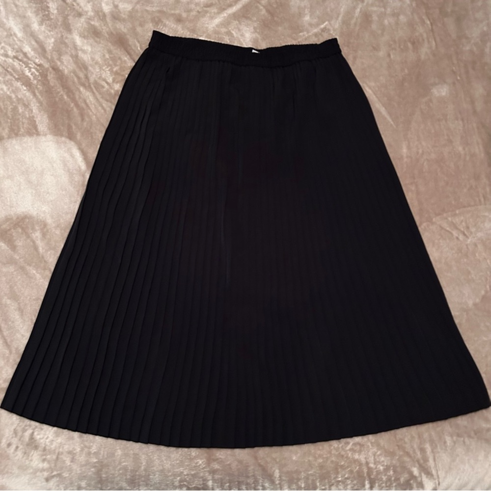 Vintage black pleated maxi/midi skirt (westbound women’s size 18W) EUC